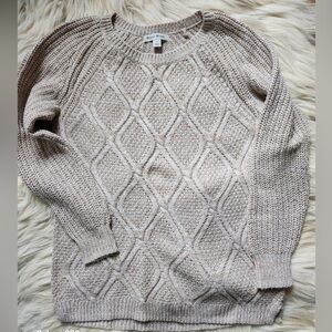 Studio Works Textured Knit Sweater in Cream